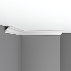Плинтус потолочный гладкий DECOMASTER 96215F гибкий (45*45*2400мм)